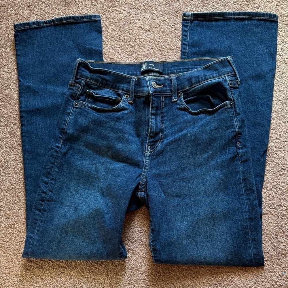 EUC GAP Indigo Baby Boot Leg Jeans with Stretch